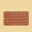 Zahlen & Happy Birthday Schokoladen Gießform