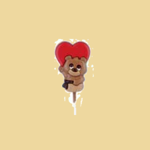 Schokolade Lolli Bär mit Herz