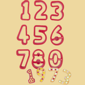 Zahlen Keksausstecher 9 teilig 3,5-4cm