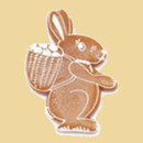 Hase mit Rückenkorb Keksausstecher 18cm