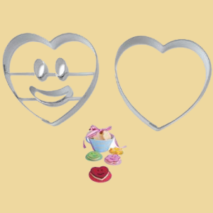 Smiley Keksausstecher Set Herz 5,5cm