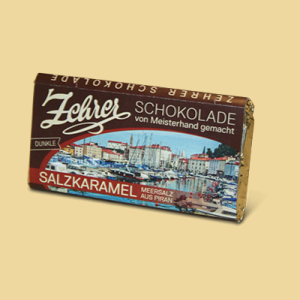 Zehrer Salzkaramell Schokolade Edelbitter mit Meersalz aus Piran