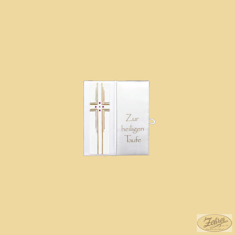 Taufbrief zur heiligen Taufe gold Kreuz in rosa, 36,90 € - Alles