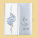 Taufbrief zur heiligen Taufe blau modern