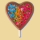 Schoko Lolli Herz bunt 35g