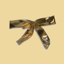 Goldene Fertigschleife mit goldenem Clip 80mm