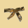 Goldene Fertigschleife mit goldenem Clip 80mm