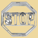 Stoppschild 10cm Keksausstecher