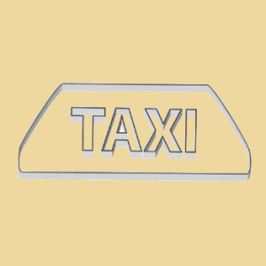 Taxi Keksausstecher Taxischild 7,5cm
