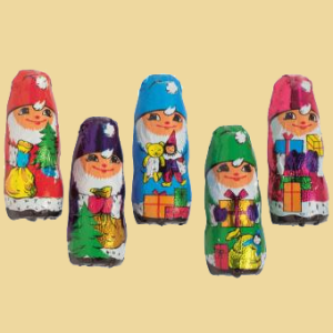 Schokolade Wichtelmännlein Baumbehang 5 versch. Motive