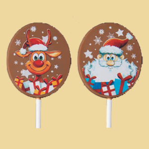 Schokolade Lolli Weihnachten 2 versch. Motive