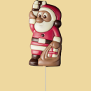 Schokolade Lolli Weihnachtsmann mit Geschenk