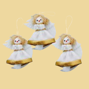 Weihnachtsengel aus Stoff 10cm 3 versch. Motive