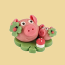 Marzipan Schwein mit Babyschweinchen