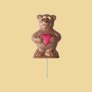 Schokolade Lolly Bär mit Herz