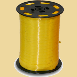 Verpackungsband Polyringelband sonnengelb 5mm Spule mit 500m