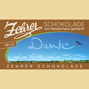 Zehrer Schokolade "Danke" Vollmilch Mandelnougat dunkel