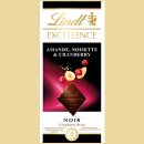 Lindt Excellence Amande, Noisette & Cranberry 100g