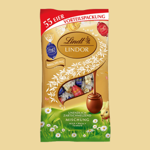 Lindt Lindor XXL Osterbeutel Eier Sortiert 55 Stk.