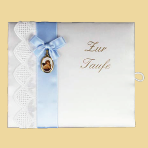 Taufbrief Schutzengel blau