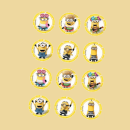 Minions Cupcake/Muffin Tortenfotobilder 6er