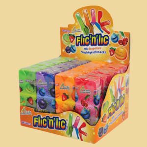 Flic n lic Lolly mit doppeltem Fruchtgeschmack