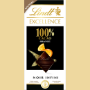Lindt Excellence Orange 100% Kakao 50g Tafel