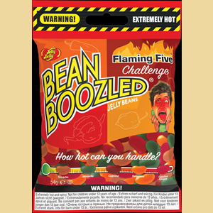 Jelly Belly Bean Boozled Flaming Five Challenge - Extremely hot and spicy