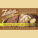 Zehrer Schokolade Ingwer Marzipan auf Haselnussnougat