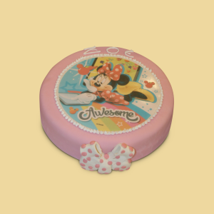 Torte mit Fotoaufleger und Masche