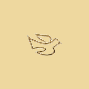 Verzierornament Taube gold