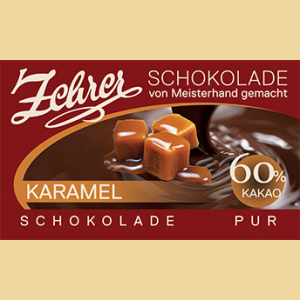 Zehrer Karamelschokolade Zartbitter Schokolade Pur