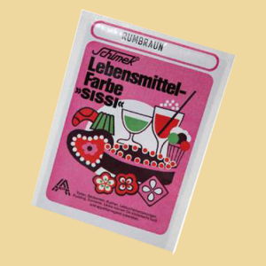 Lebensmittelfarbe braun Pulver Brief