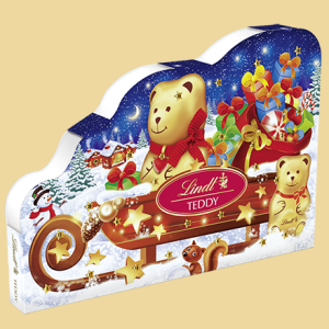 Lindt Teddy Adventkalender Schlitten