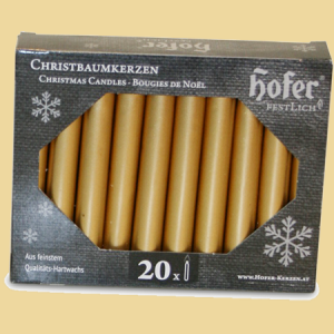 Christbaumkerzen metallic gold 20er