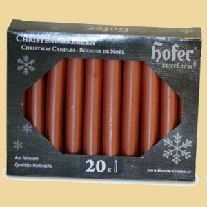 Christbaumkerzen metallic rose 20er