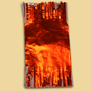 Bonbonwickelpapier Aluminium gefranst 8x16cm orange
