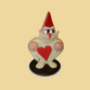 Marzipan Nikolo/Nikolaus mit Herz in weisser Schokolade