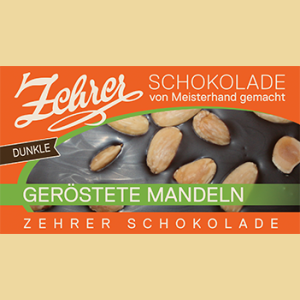 Zehrer geröstete Mandeln in Zartbitterschokolade "Schokolade Pur"