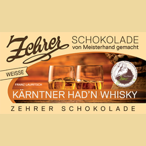 Zehrer weisse Kärntner Hadn Whisky Schokolade 