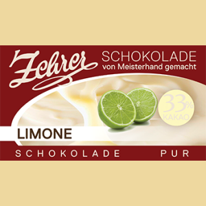 Zehrer Weiße Limonenschokolade "Schokolade Pur"