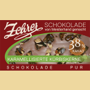 Zehrer Vollmilch Schokolade mit karamellisierte Kürbiskernen Schokolade Pur"