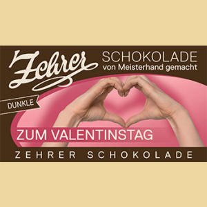 Zehrer Valentinsschokolade Sahne Nougat Zartbitter 