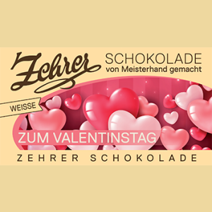 Zehrer Valentinstag Marzipan Schokolade Weiss