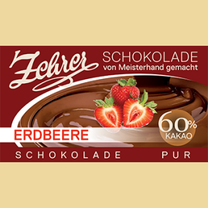 Zehrer Erdbeerschokolade Zartbitter "Schokolade Pur"