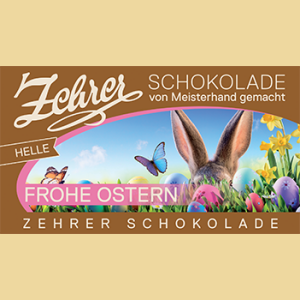Zehrer Frohe Ostern Karamel Vollmilchschokolade