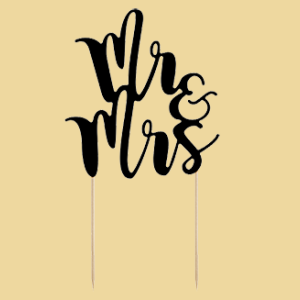 Cake Topper Mr. & Mrs. 25,5cm schwarz