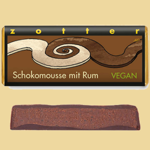Zotter Schokomousse mit Rum Schokolade