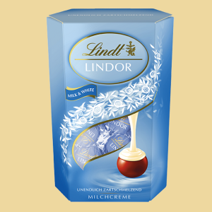 Lindt Lindor Kugeln Milk & White - Vollmilch mit Milchcremefüllung 500g