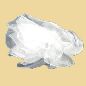 Tropfenfänger Organza mit Band weiss